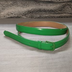 Green leather belt
